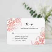Cartes RSVP corail et bleu (Debout devant)