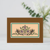 Cartes RSVP Cornucopia Vintage Thanksgiving (Debout devant)