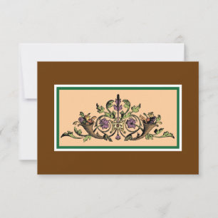 Cartes RSVP Cornucopia Vintage Thanksgiving