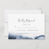 Cartes RSVP couleur noir encre (Devant)