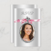 Cartes RSVP couleur rose (Devant / Derrière)