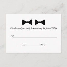 Cartes RSVP "Cravates double-arc"