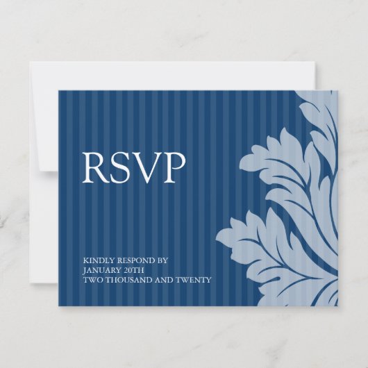 Cartes RSVP Damask Classique (Devant)