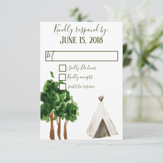 Cartes RSVP Dans La Forêt (Debout devant)