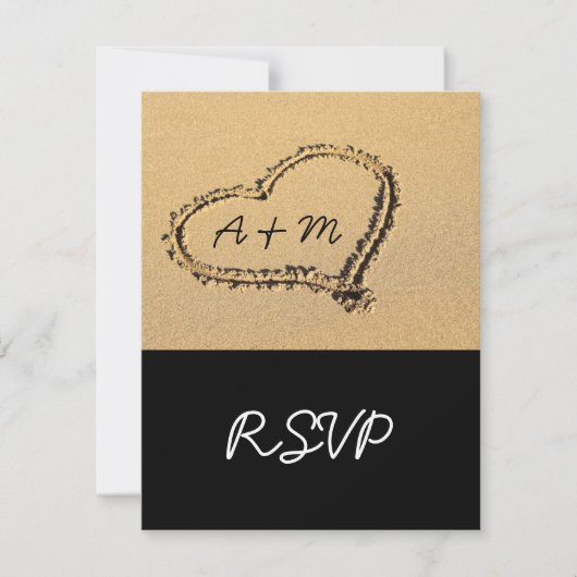 Cartes RSVP de destination de plage moderne (Devant)