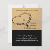 Cartes RSVP de destination de plage moderne (Dos)