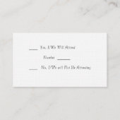 Cartes RSVP de mariage (Dos)