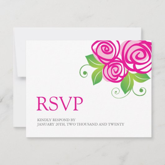 Cartes RSVP de mariage (Devant)