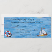 Cartes RSVP de mariage à thème de bateau à voile a (Devant)