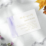 Cartes rsvp de mariage Abstraites | Aquarelle doré<br><div class="desc">Plongez dans notre collection de Mariages Abstraits et laissez votre mariage briller. La collection est un mélange unique de lavande et d'accents dorés,  parfaitement assorti à une torsion d'aquarelle moderne. Ce Pinterest board vous offre la possibilité d'explorer des créations exquises et de vous inspirer pour votre journée spéciale.</div>