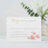 Cartes RSVP de mariage aquarelle (Debout devant)