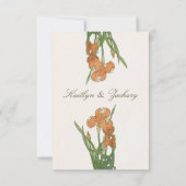 Cartes RSVP de mariage | Art Nouveau Floral (Dos)