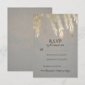 Cartes RSVP de mariage Branches d'arbre de Saule d (Devant / Derrière)