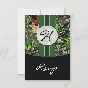 Cartes RSVP de Mariage Camo Chasse Vert Chasseur