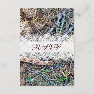 Cartes RSVP de Mariage Camouflage rustique