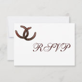 Cartes RSVP de Mariage campagnard en fer à cheval (Dos)