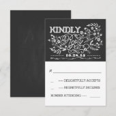 cartes RSVP de mariage Chalkboard (Devant / Derrière)