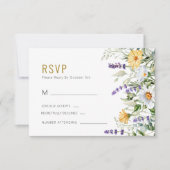 Cartes RSVP de Mariage Chamomile & Eucalyptus (Devant)