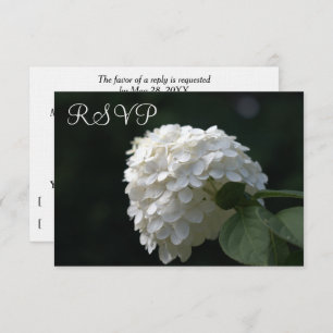 Cartes RSVP de mariage Chaux Blanches Hydrangea