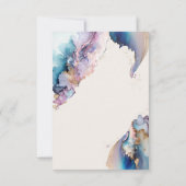 Cartes RSVP de mariage d'aquarelle cosmique (Dos)