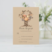 Cartes RSVP de mariage d'automne (Debout devant)