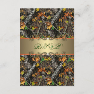 Cartes RSVP de Mariage de Camo Officielles