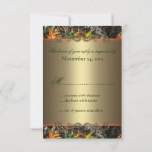 Cartes RSVP de Mariage de Camo Officielles (Dos)