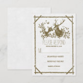 Cartes RSVP de mariage de cerfs rustiques (Devant / Derrière)