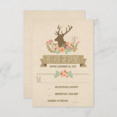 Cartes RSVP de mariage de cerfs rustiques (Devant / Derrière)