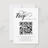 Cartes RSVP de Mariage de code QR modernes (Devant)