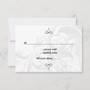 Cartes RSVP de mariage de défilement élégantes
