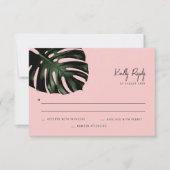 Cartes RSVP de mariage de destination tropicale mo (Devant)