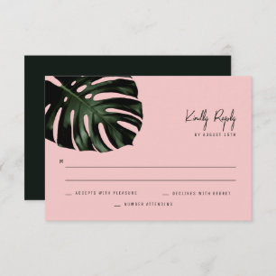 Cartes RSVP de mariage de destination tropicale mo