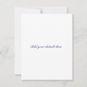 Cartes RSVP de mariage de la Marine Blue Shell Bea (Dos)