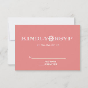 Cartes RSVP de Mariage de Mariage de Flocon de Nei