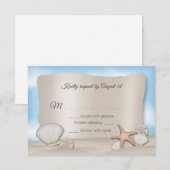 Cartes RSVP de mariage de plage (Devant / Derrière)