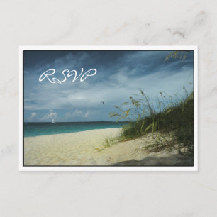 Cartes RSVP de mariage de plage