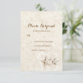 Cartes rsvp de mariage de plage (Debout devant)