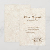 Cartes rsvp de mariage de plage (Devant / Derrière)