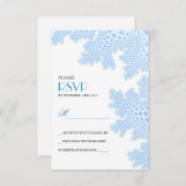 Cartes RSVP de Mariage de plage de corail de mer (Devant / Derrière)