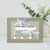 Cartes RSVP de Mariage de Plage Starfish (Debout devant)