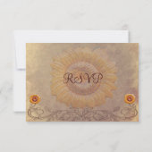Cartes RSVP de mariage de tournesol rustique (Dos)