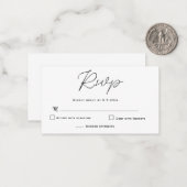 Cartes RSVP de Mariage de Typographie Élégante du  (Devant/Arrière en situation)