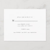 Cartes RSVP de mariage débordant de bouquet (Dos)