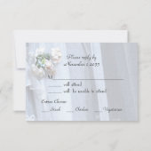 Cartes RSVP de mariage, dentelle Vintage (Dos)