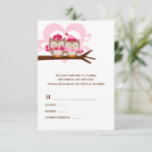 Cartes RSVP de mariage des Chouettes d'hiver (Debout devant)