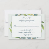 Cartes RSVP de mariage des Feuilles de l'Eucalyptu (Devant)