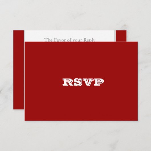 Cartes RSVP de mariage des Inséparables rouges (Devant / Derrière)