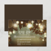cartes RSVP de mariage des lanternes de nuit (Devant / Derrière)