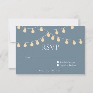 Cartes RSVP de mariage des lumières du jardin